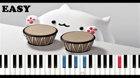 Bongo Cat Cg5 Slow Easy Piano Tutorial Youtube