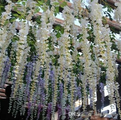 romantic artificial flowers simulation wisteria vine wedding decorations long short silk plant