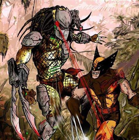 Predator Vs Wolverine Predator Alien Vs Predator Wolverine