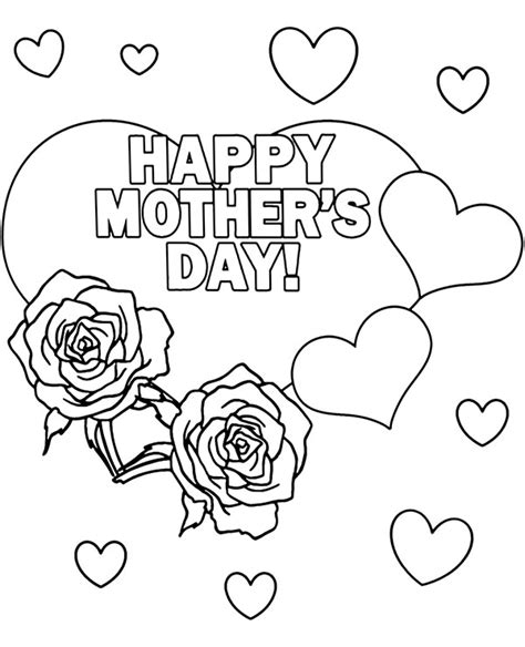 Free Printable Greeting Cards Happy Mother S Day Coloring Page