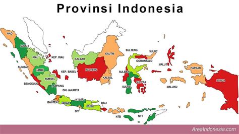 List Of 34 Provinces And 7 Major Islands In Indonesia Completely Area