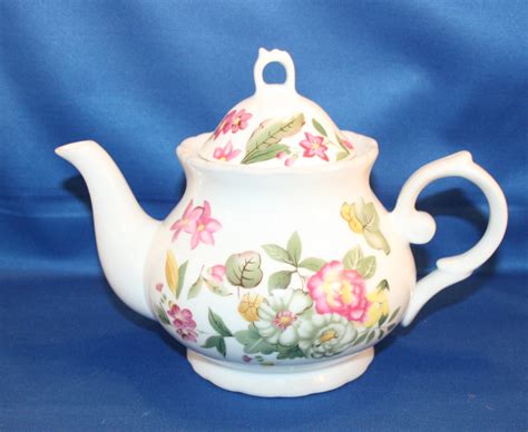 Vintage Porcelain Floral Teapot Delicately Designed Floral Ceramic Tea