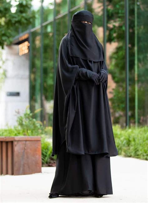 Mahasen Jilbab Set In Classic Black Niqab Arab Girls Hijab Jilbab