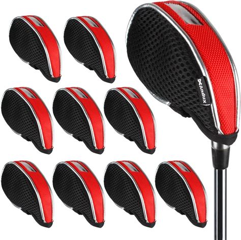 Andux Mesh Golf Iron Head Covers With Window 10pcsset 01 Ybmt 001 03