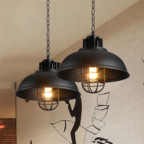 Steampunk Industrial Wrought Iron Pendant Light