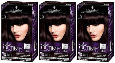 NEW 3 PACK Schwarzkopf Color Ultime Hair Color Cream 1 3 BLACK CHERRY