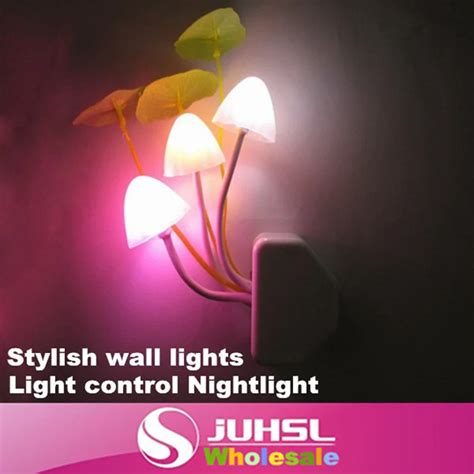 220v Creative Mushroom Light Control Sensor Wall Socket Night Light