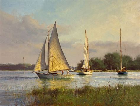 The Paintings Of Donald Demers Sailboat Art Boat Painting Ship