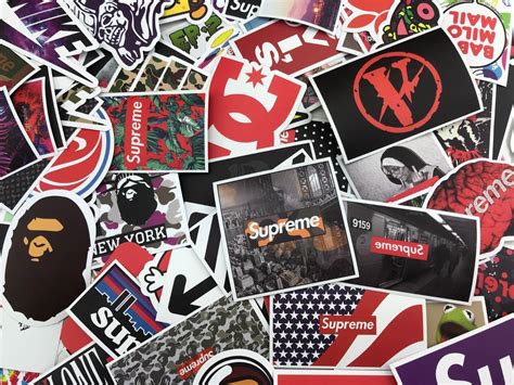 Supreme Stickers Wallpapers Wallpaper Cave