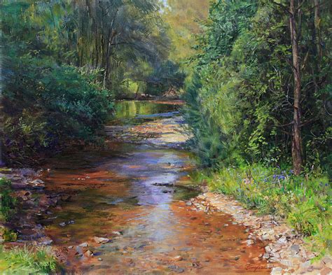 Forest River Painting By Galina Gladkaya