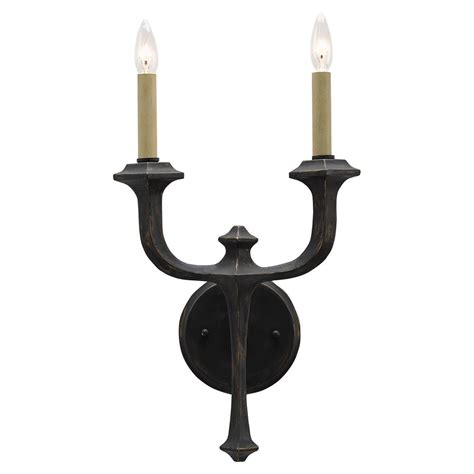 Delbin French Country Black Wrought Iron Wall Sconce Kathy Kuo Home