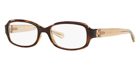 michael kors™ tabitha v mk8016 3104 52 dark tortoise taupe glitter eyeglasses