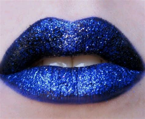 Blue Glitter Glitter Lips Blue Lips Blue Lipstick