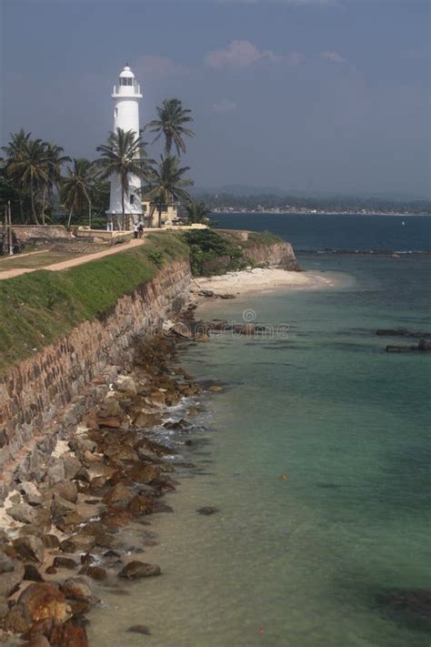 Vertical Shot Of The Lighthouse In Galle Sri Lanka Near The Beautiful