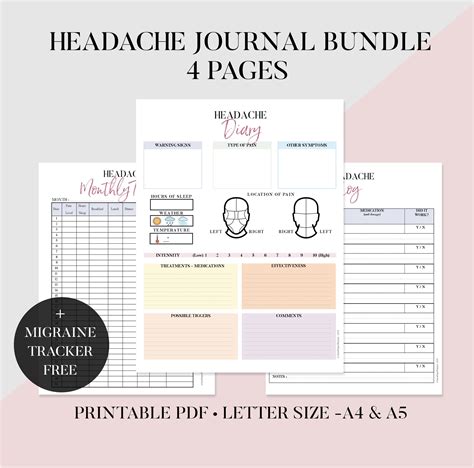 Free Printable Headache Log PRINTABLE TEMPLATES