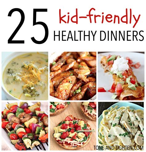 The kid's healthy eating plate is a visual guide to help educate and encourage children to eat well and keep moving. 25 Kid-Friendly Healthy Dinners | Tone and Tighten
