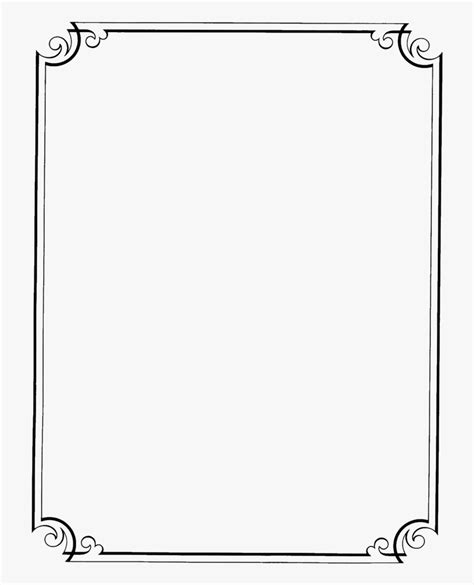 Fancy Page Borders Simple Outline Designs For Paper Free