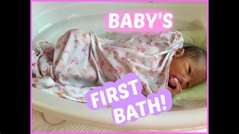 Babys First Bath Youtube