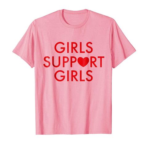 Girls Support Girls T Shirt Black Twine
