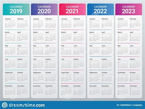 Printable Calendar 2020 2021 2022 2023 Calendar Inspiration Design