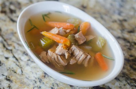 Instant Pot Leftover Turkey And Rosemary Soup Stained