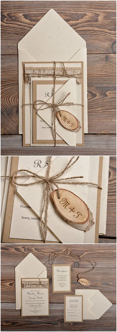 top 10 rustic wedding invitations to wow your guests blog