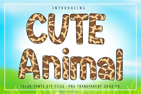 Cute Animal Font By Tanondesign · Creative Fabrica