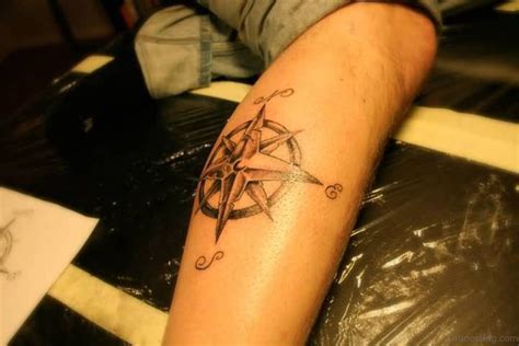 41 Stylish Compass Tattoos For Leg Tattoo Designs