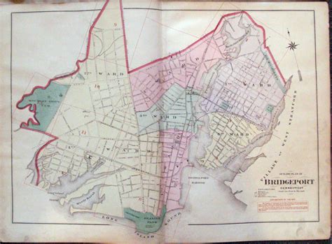 1876 Atlas Of The City Of Bridgeport Connecticut From Actual Surveys