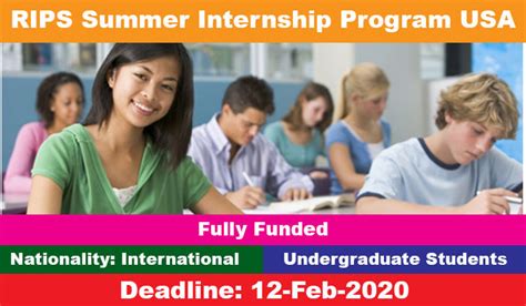 RIPS Summer Internship Program In USA Fully Funded