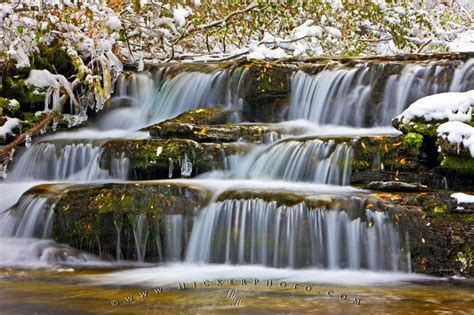 Beautiful Ice Fringed Winter Waterfall Photo Information