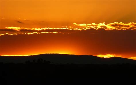 Wallpaper Sky Clouds Sunset Horizon Hills Hd Desktop Wallpapers 2560x1600