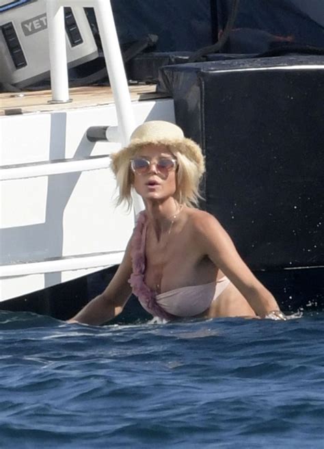 Victoria Silvstedt In Bikini In A Yacht In Sardinia Celebmafia