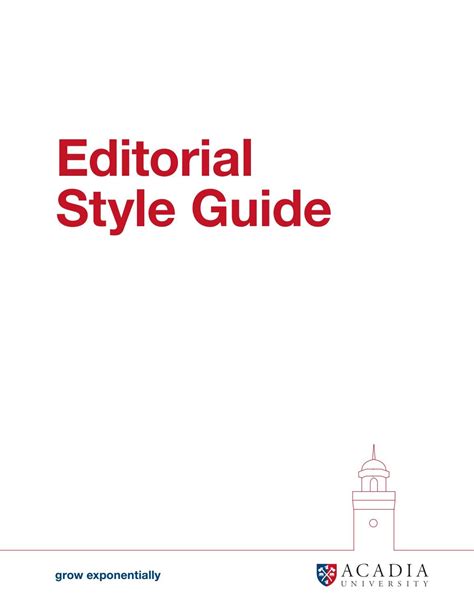 Editorial Style Guide Template
