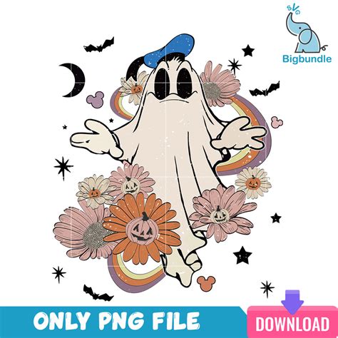 Donald Duck Ghost Halloween Halloween Png Digital Download