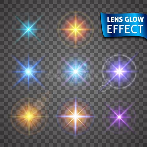 Lens Glow Effect Glowing Light Glare Bright Realistic Lighting