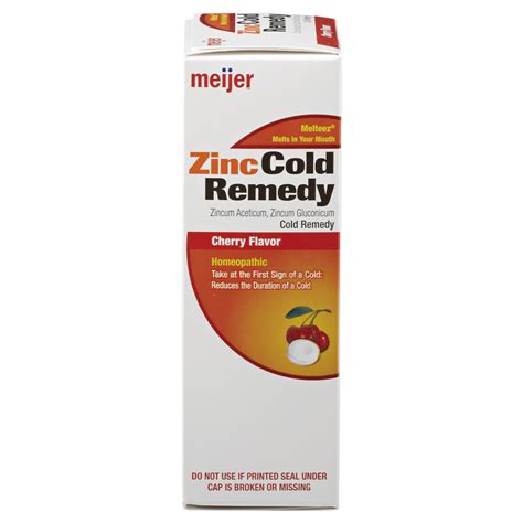 Meijer Zinc Cold Therapy Tablets Cherry 25 Ct Shipt