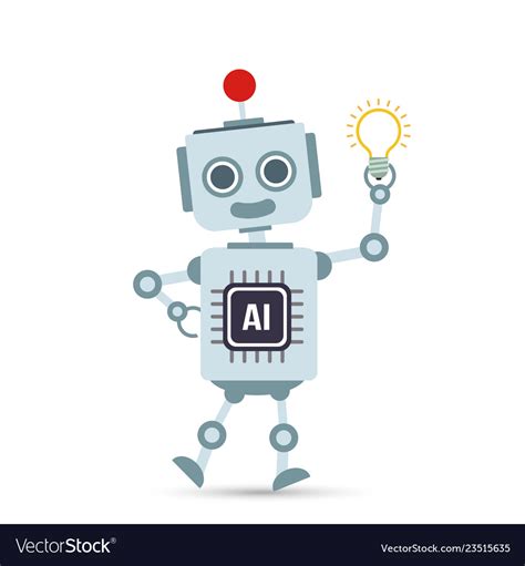 Ai Artificial Intelligence Technology Robot Vector Image