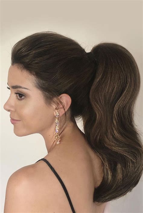 High And Low Ponytails For Any Occasion Brunette Power High Ponytail