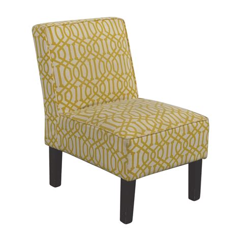 Easy elegance reflects in the design of this accent chair. 85% OFF - Yellow and White Accent Chair / Chairs