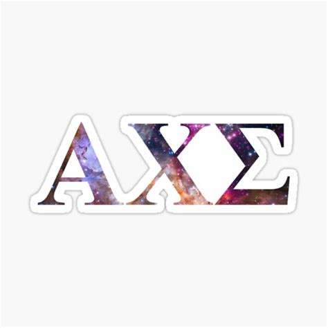 Alpha Chi Sigma Space Galaxy Sticker For Sale By Karolinew Redbubble