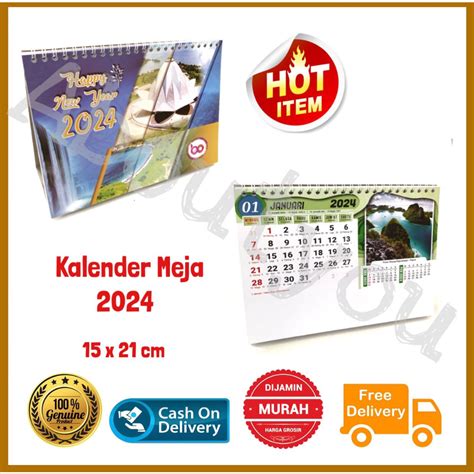 Jual Kalender Meja Terbaru Kalender 2024 Duduk Bulanan Lengkap Pasaran