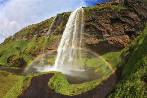 4k 5k Seljalandsfoss Waterfall Iceland Waterfalls Rainbow Crag Hd Wallpaper Rare Gallery