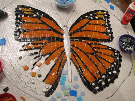 Mosaico Borboleta Butterfly Mosaic Mosaic Tiles Mosaic Artwork