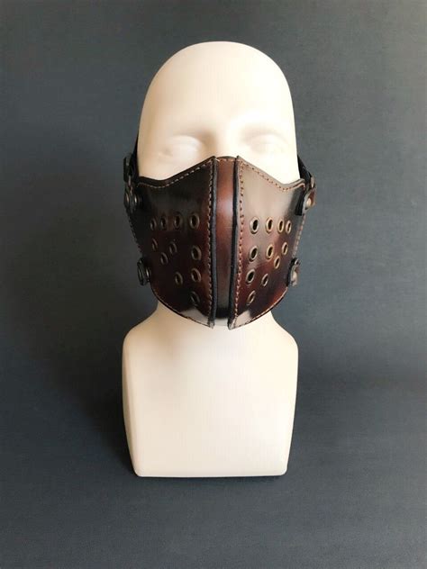 Motorcycle Mask Protective Mask Custom Leather Mask Etsy Leather
