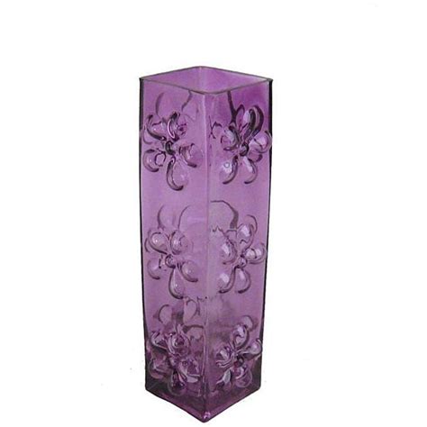 Tall Purple Glass Vase With Blownout Daisies Overstock™ Shopping Great Deals On Vases