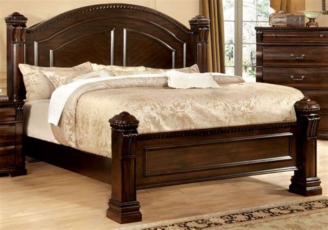 Burleigh Cherry King Poster Bed From Furniture Of America Cm7791ek Bed