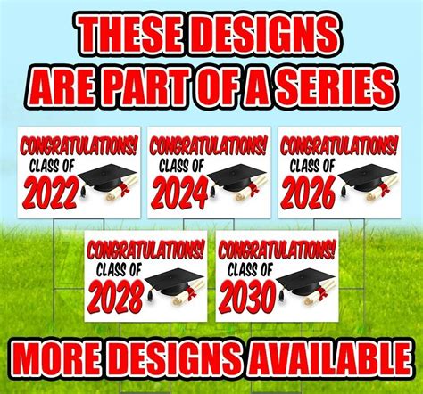 Congratulations Class Of 2027 18x24 Yard Sign With Stake Corrugated