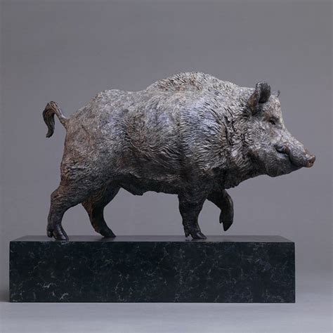 Wild Boar Ltd Edition Bronze Sculpture By Nick Bibby Animal