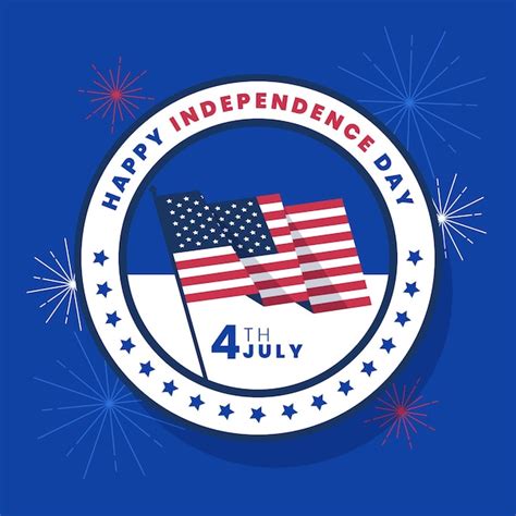 Free Vector Flat 4th Of July Independence Day Illustration